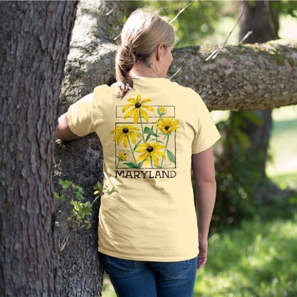 Maryland Black Eyed Susan Short Sleeve T-Shirt - NEW Fast Ship - Picture 3 of 7